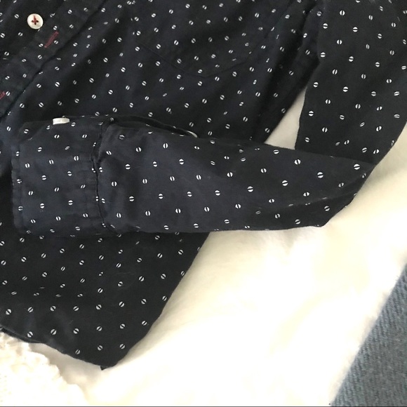 HPπBlue collar shirt & checkered gingham bow tie - Picture 6 of 6